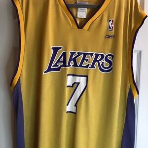 Reebok Los Angeles Lakers Lamar Odom #7 Team Jersey Mens